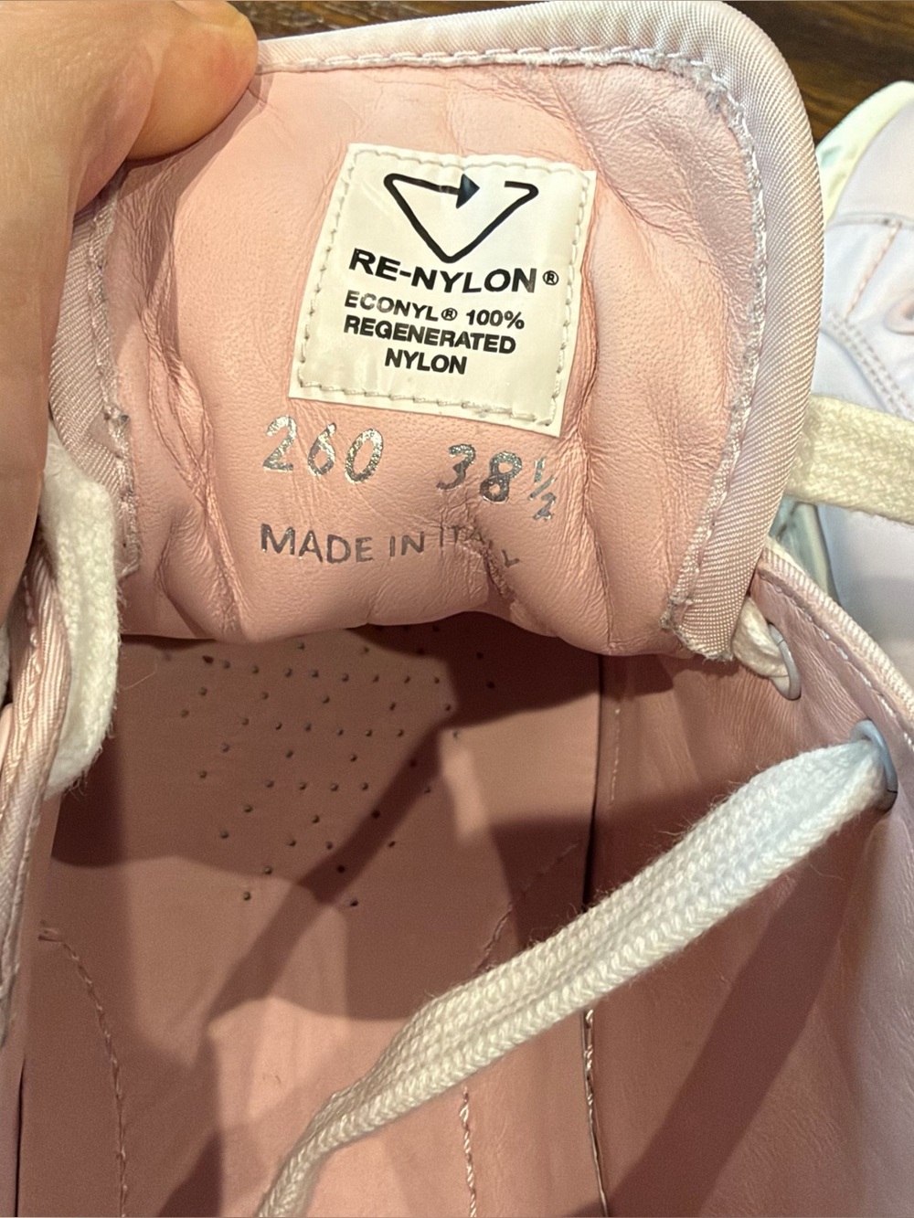 Prada Double Wheel Light Pink Nylon Chunky Platform Sneakers, Size 38.5 - Picture 7 of 10
